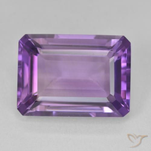 14.30ct Natural Violeta vívido Amatista, corte esmeralda, VVS