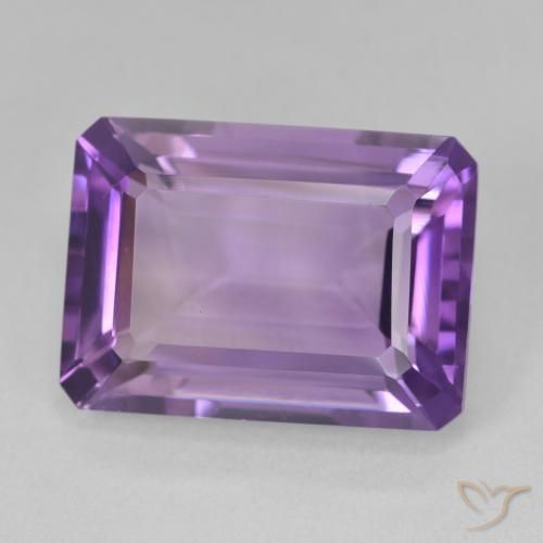 Amatista Violeta vívido natural de 14.30 ct, Corte Octágono / Esmeralda, VVS