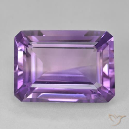 15.56ct Natural Violeta vívido Amatista, corte esmeralda, VVS