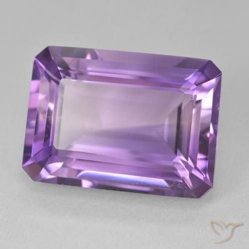 Amatista Violeta vívido natural de 15.56 ct, Corte Octágono / Esmeralda, VVS