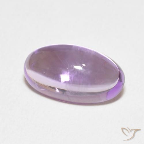 Amatista Violeta rosado medio natural de 3.71 ct, Ovalada, Transparente