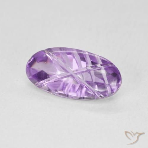 Amatista Rosado violeta medio natural de 2.03 ct, Ovalada, Transparente