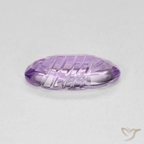 Amatista Violeta medio natural de 1.76 ct, Ovalada, Transparente