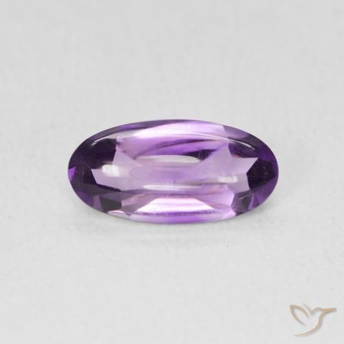 1.14ct Natural Violeta medio Amatista, Ovalada, Transparente