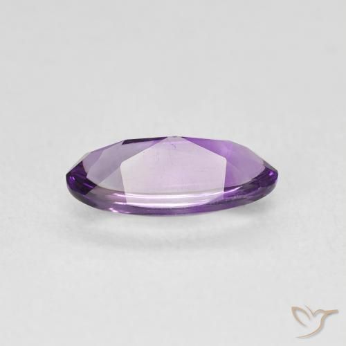 Amatista Violeta medio natural de 1.14 ct, Ovalada, Transparente
