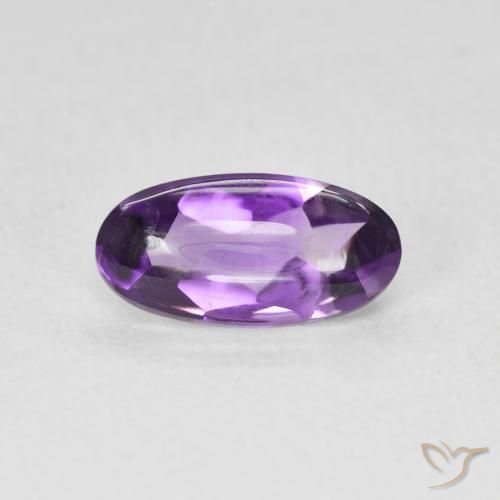1.27ct Natural Violeta medio Amatista, Ovalada, Transparente