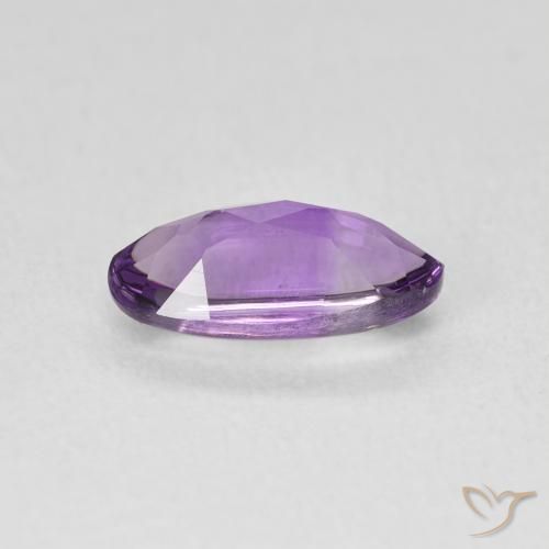Amatista Violeta medio natural de 1.27 ct, Ovalada, Transparente