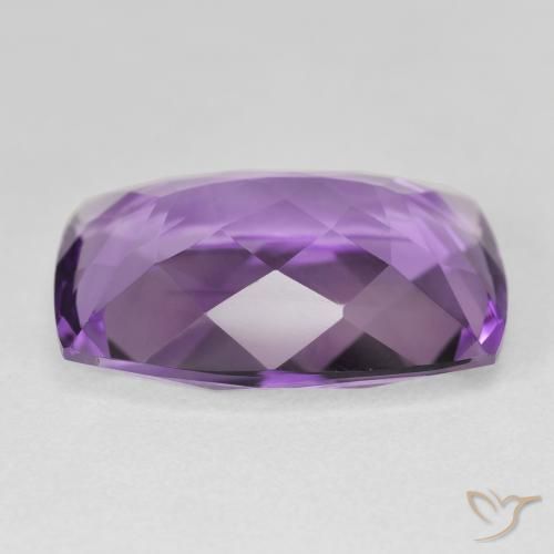Amatista Violeta púrpura natural de 17.29 ct, Forma Cojín, VVS