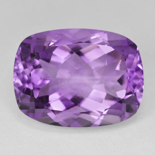 19.50ct Natural Violeta medio Amatista, Forma Cojín, VVS-VS