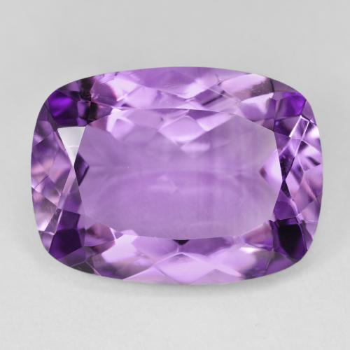 15.62ct Natural Medium Light Purplish-Violet Amatista, Forma Cojín, VVS-VS