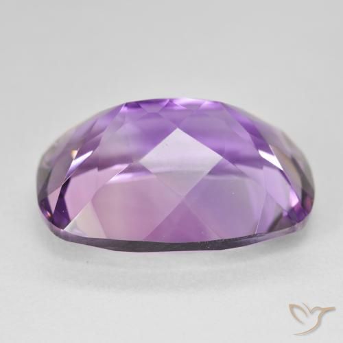 Amatista Violeta medio natural de 18.71 ct, Forma Cojín, VVS