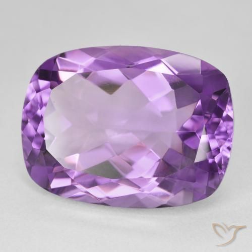 Amatista Medium Dark-Violet natural de 18.82 ct, Forma Cojín, VVS