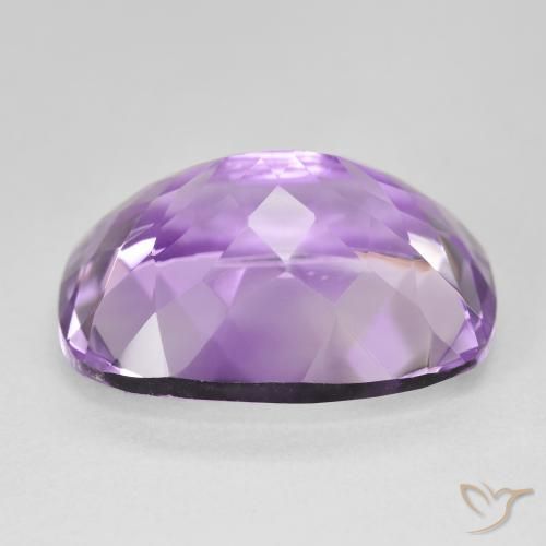 Amatista Violeta rosado medio natural de 18.76 ct, Forma Cojín, VS