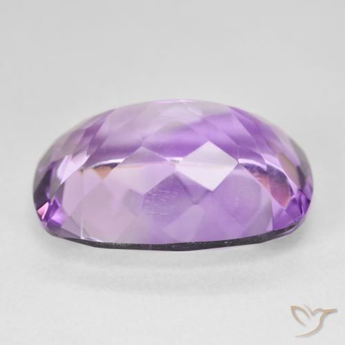 Amatista Violeta medio natural de 17.51 ct, Forma Cojín, VS