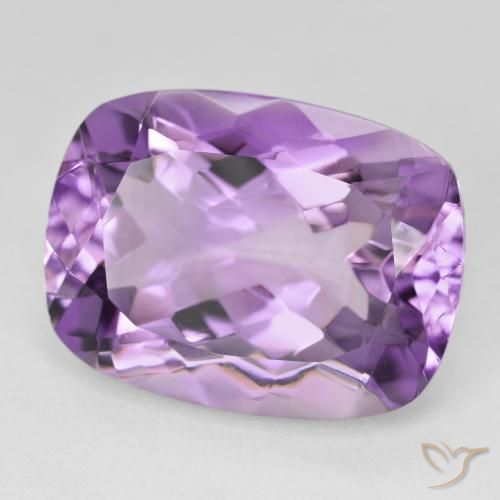 Amatista Violeta rosado natural de 19.13 ct, Forma Cojín, VVS