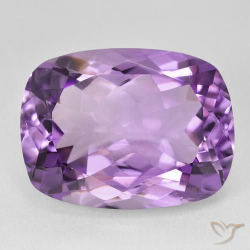 19.70ct Natural Violeta rosáceo oscuro Amatista, Forma Cojín, VVS