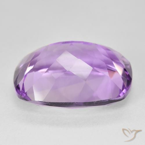 Amatista Violeta rosáceo oscuro natural de 19.70 ct, Forma Cojín, VVS
