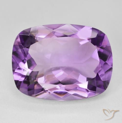 16.52ct Natural Violeta medio claro Amatista, Forma Cojín, VVS