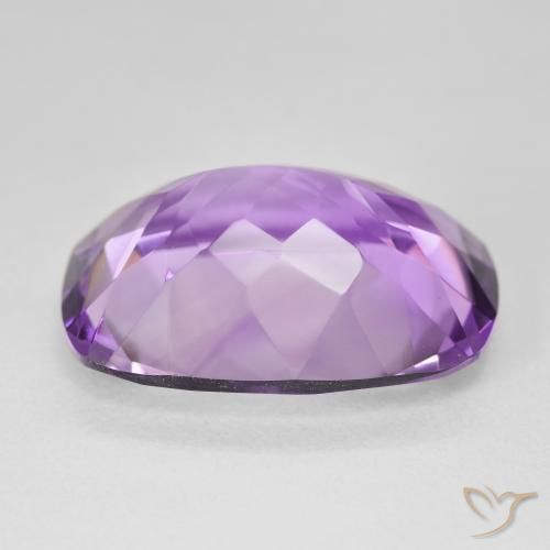 Amatista Violeta medio claro natural de 16.52 ct, Forma Cojín, VVS