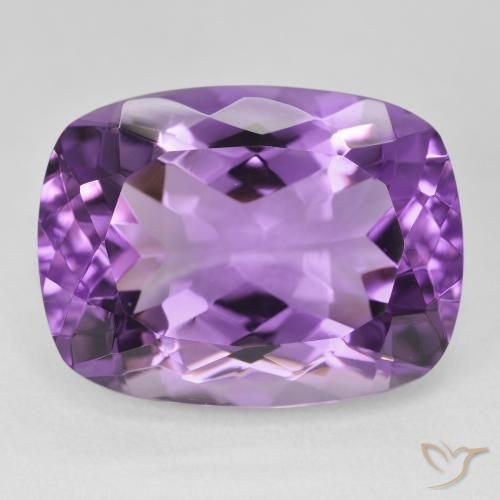 19.53ct Natural Violeta medio claro Amatista, Forma Cojín, VVS