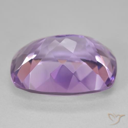 Amatista Violeta medio claro natural de 19.50 ct, Forma Cojín, VVS