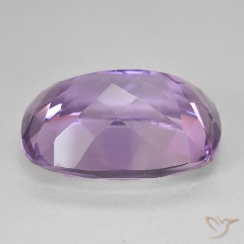 Amatista Violeta medio claro natural de 19.45 ct, Forma Cojín, VVS