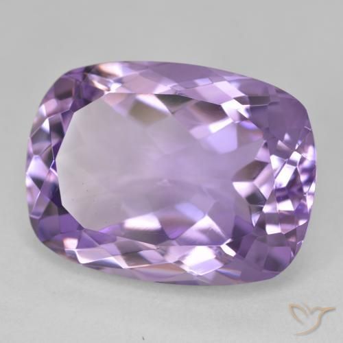 Amatista Violeta oscuro natural de 19.17 ct, Forma Cojín, VVS