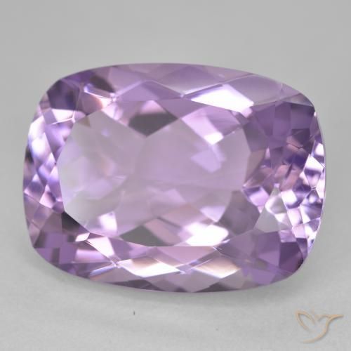 Amatista Violeta medio natural de 20.24 ct, Forma Cojín, VVS