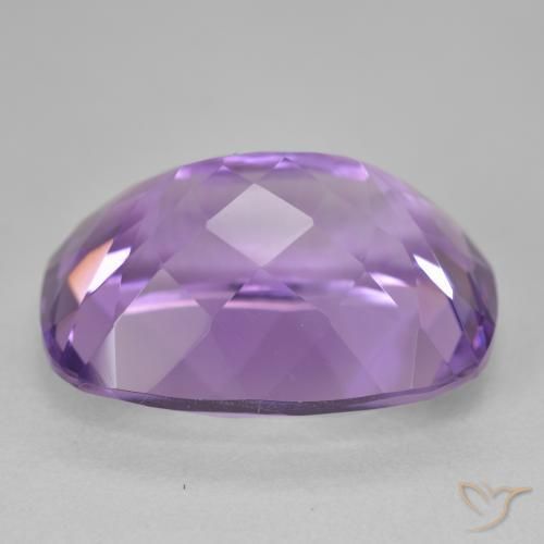 Amatista Violeta medio natural de 20.24 ct, Forma Cojín, VVS