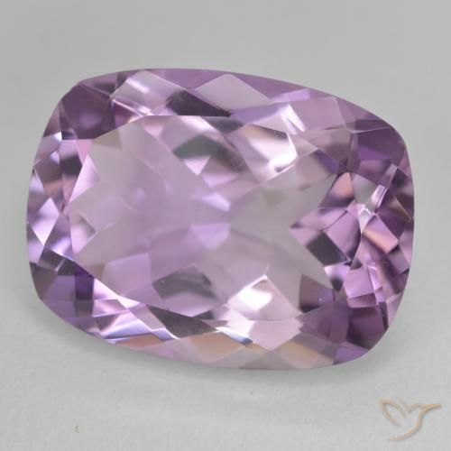 Amatista Violeta medio claro natural de 18.25 ct, Forma Cojín, VVS