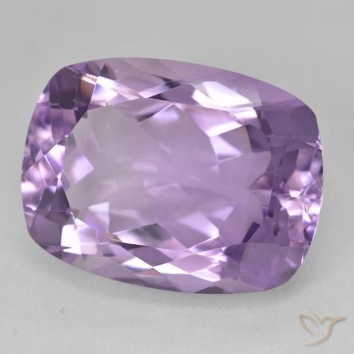 Amatista Violeta medio natural de 20.58 ct, Forma Cojín, VVS