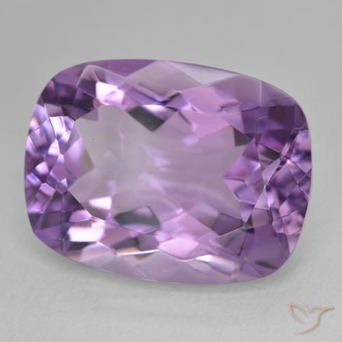 Amatista Violeta berenjena natural de 18.92 ct, Forma Cojín, VVS