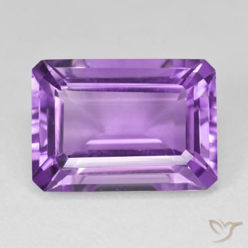 15.32ct Natural Violeta vívido Amatista, corte esmeralda, VVS-VS
