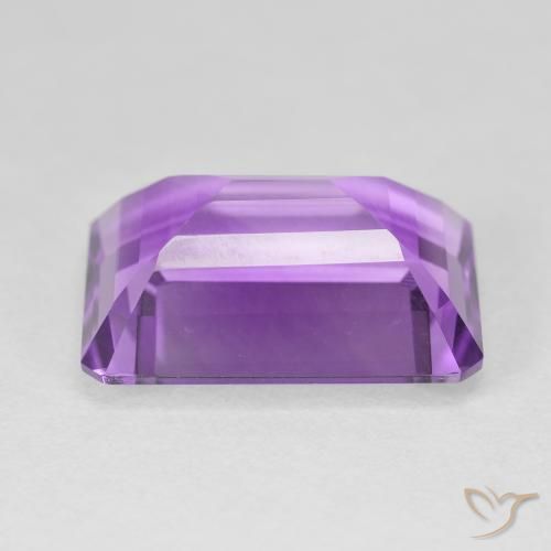 Amatista Violeta vívido natural de 15.32 ct, Corte Octágono / Esmeralda, VVS-VS