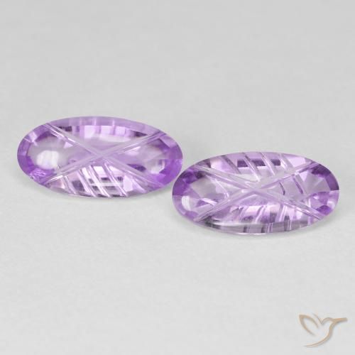 3.46ctw Natural Violeta rosado claro Amatista, Ovalada, Transparente