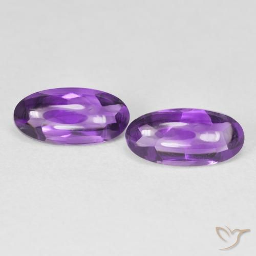 2.56ctw Natural Violeta intenso Amatista, Ovalada, Transparente