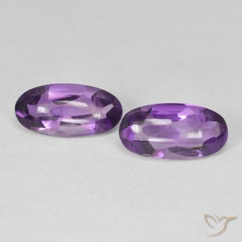 2.49ctw Natural Violeta intenso Amatista, Ovalada, Transparente