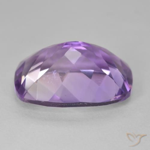 Amatista Violeta oscuro natural de 12.04 ct, Forma Cojín, VVS