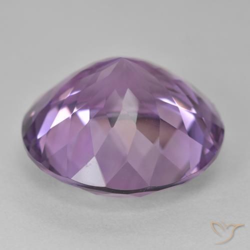 Amatista Violeta medio natural de 26.47 ct, Redondo, VVS