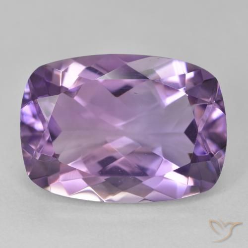 12.61ct Natural Violeta púrpura Amatista, Forma Cojín, VVS