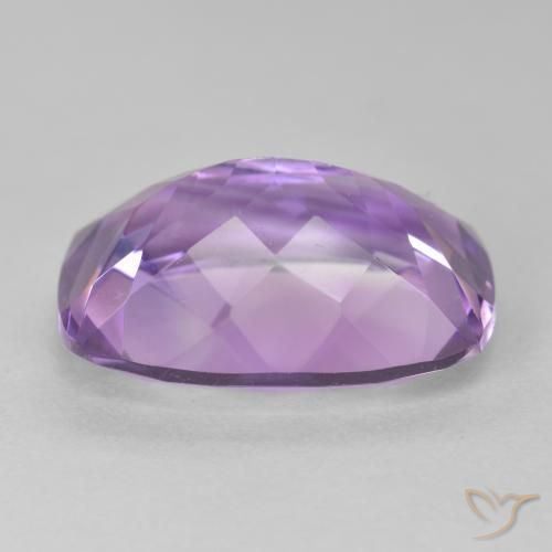 Amatista Violeta medio natural de 12.36 ct, Forma Cojín, VVS