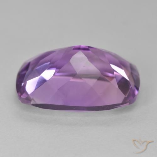 Amatista Violeta medio natural de 12.17 ct, Forma Cojín, VVS