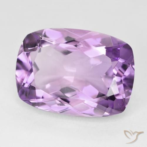 Amatista Violeta rosado natural de 12.72 ct, Forma Cojín, VVS