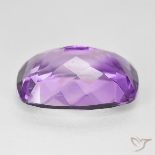 Amatista Violeta rosado natural de 12.72 ct, Forma Cojín, VVS