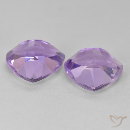 Gemas de Amatista Violeta medio natural de 5.67 ct, Trillón, VS