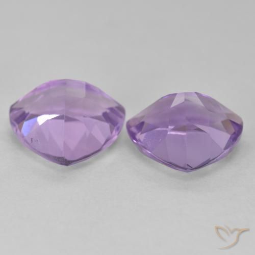 Gemas de Amatista Violeta medio natural de 5.73 ct, Trillón, VS