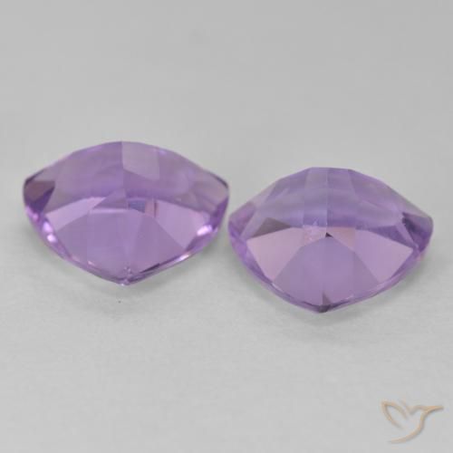 Gemas de Amatista Violeta medio natural de 5.55 ct, Trillón, VS