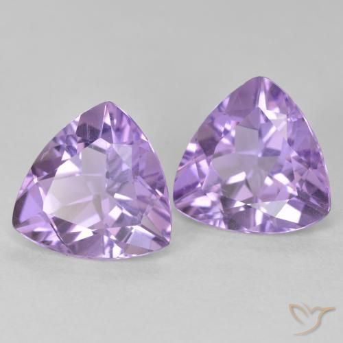 Gemas de Amatista Violeta medio natural de 5.30 ct, Trillón, VS