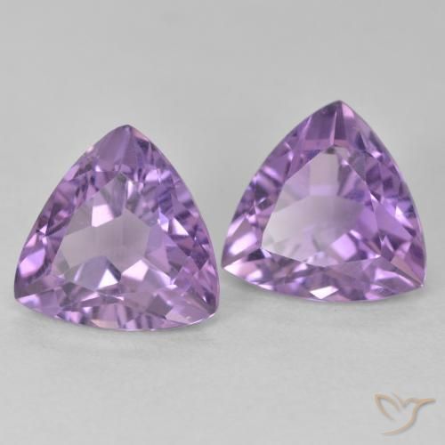 Gemas de Amatista Violeta medio natural de 5.65 ct, Trillón, VS