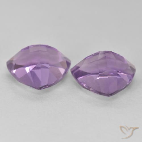 Gemas de Amatista Violeta medio natural de 5.65 ct, Trillón, VS